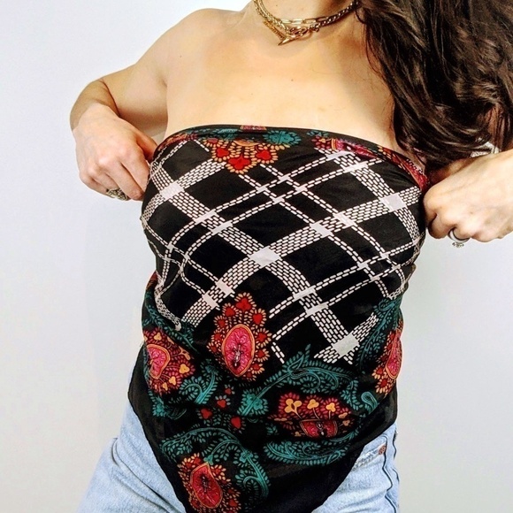 Dian Von Furstenburg Vintage black silk Scarf - Picture 2 of 11